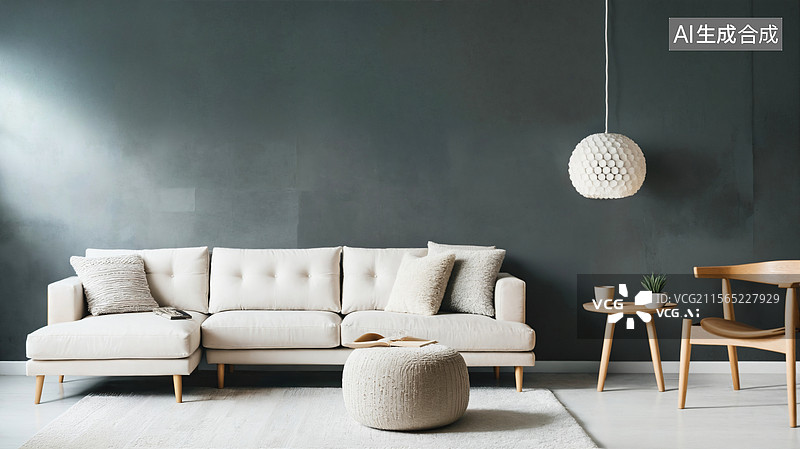 【AI数字艺术】时尚起居室空间图片素材