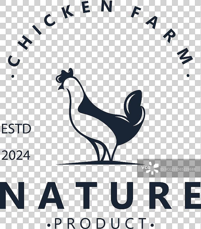 鸡场标志设计动物图标图片素材