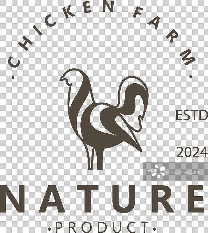 鸡场标志设计动物图标图片素材