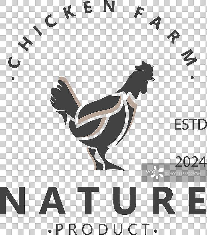 鸡场标志设计动物图标图片素材