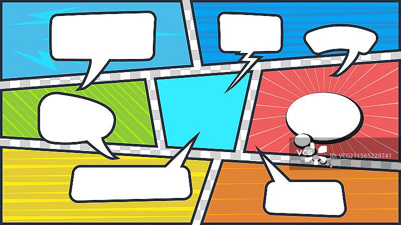 四步选项的漫画信息图图片素材