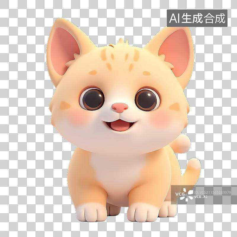 【AI数字艺术】一只可爱的小猫图片素材