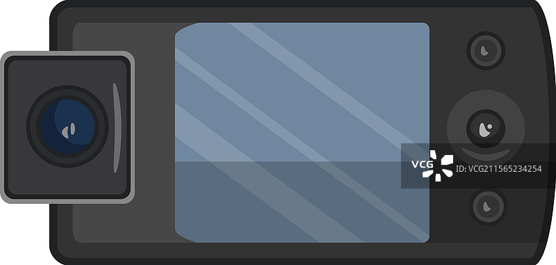 现代黑色行车记录仪孤立展示图片素材