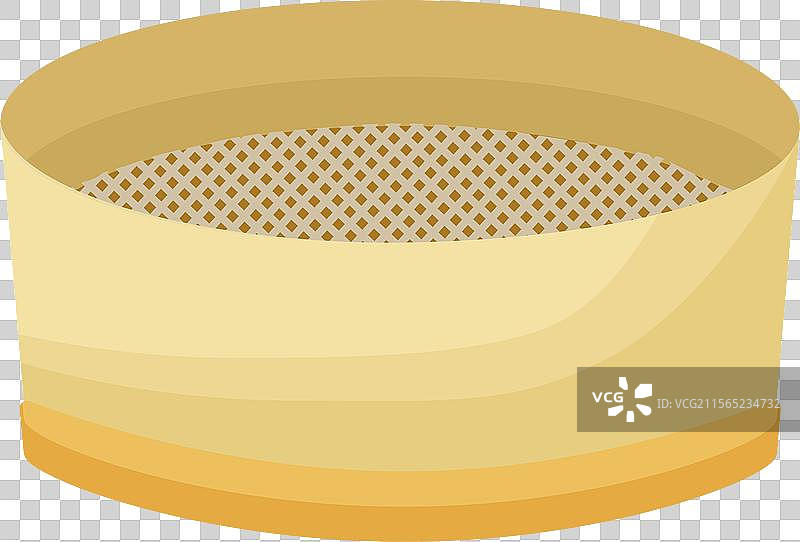 传统竹筛的扁平设计图片素材