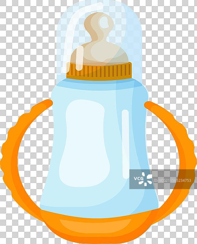 卡通婴儿奶瓶带把手图片素材