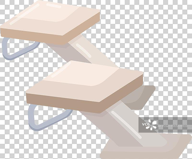 现代极简主义救生椅等距图图片素材