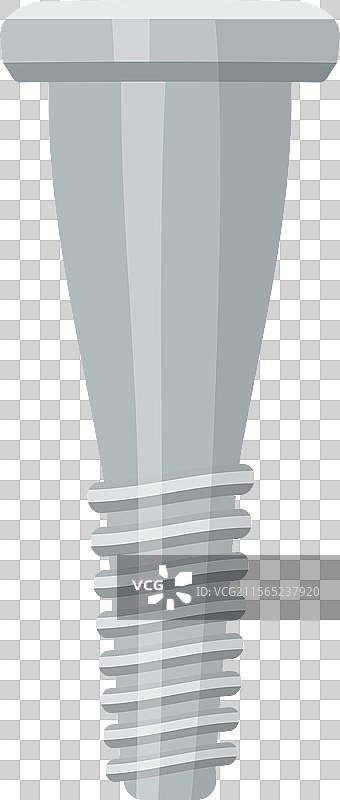 单个牙科植体的图形图片素材