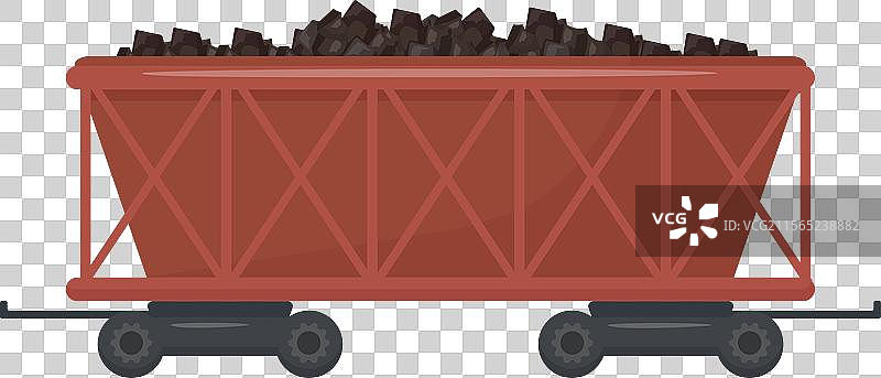 煤矿轨道上的矿车图片素材