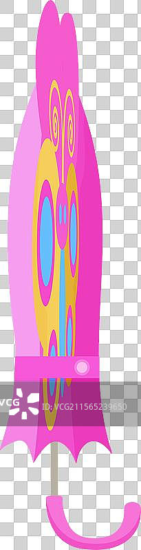 色彩斑斓的复古火箭伞图片素材