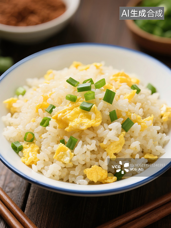 【AI数字艺术】一碗香喷喷的蛋炒饭，蛋炒饭，炒饭图片素材