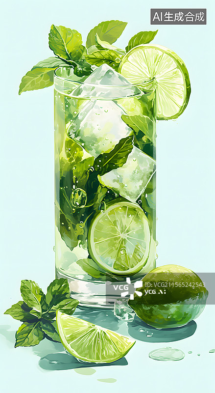 【AI数字艺术】柠檬水 柠檬图片素材