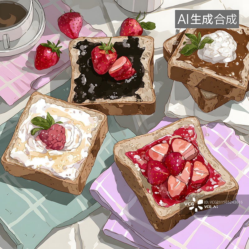 【AI数字艺术】土司 奶酪图片素材