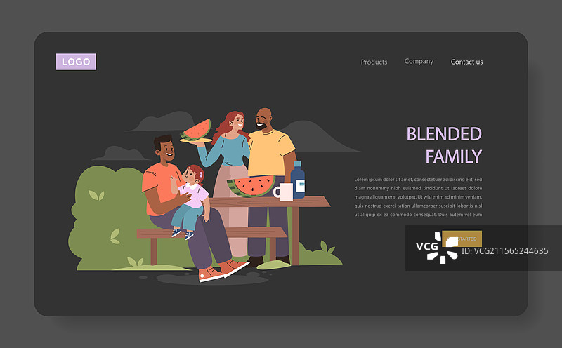 混合家庭概念图片素材