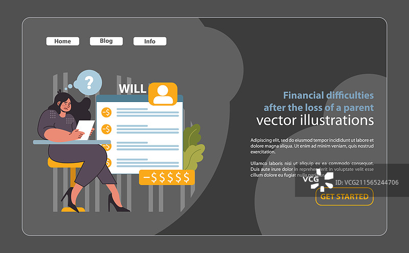 失去配偶后，寡妇面临的财务障碍图片素材