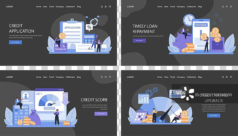 从初始信用申请到及时贷款图片素材