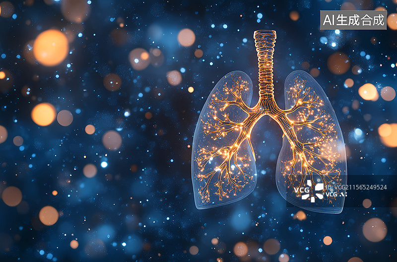 【AI数字艺术】人体肺部解剖图图片素材