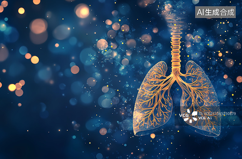 【AI数字艺术】人体肺部解剖图图片素材