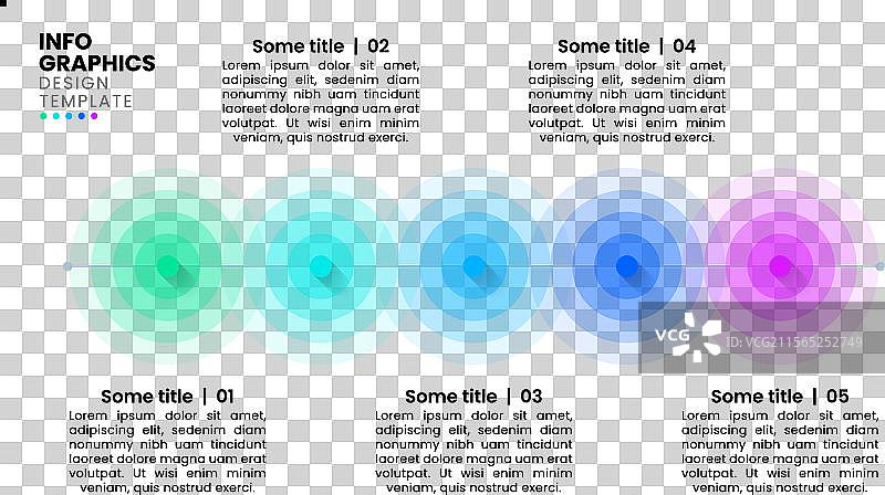 信息图模板，带有5条水平线图片素材
