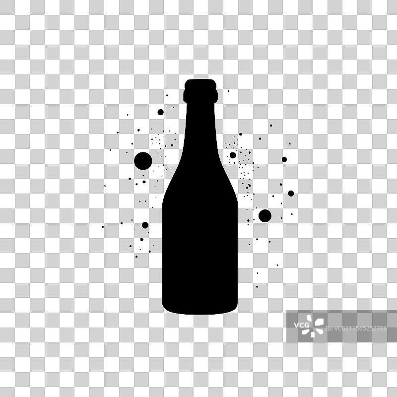 瓶子 - 高质量标志 - 适合T恤使用图片素材