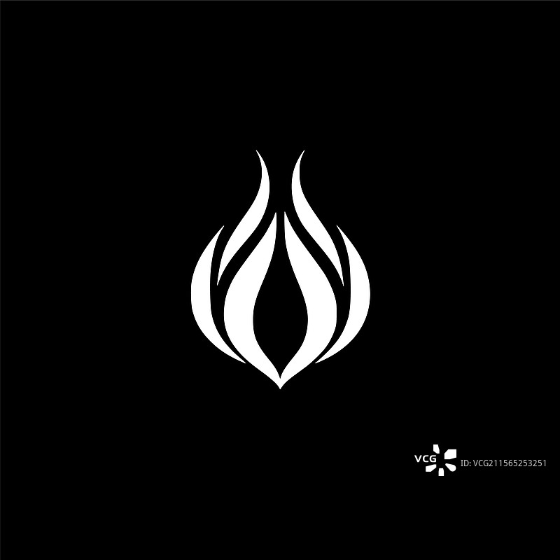 火 - 黑白色图片素材