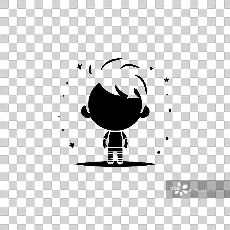 孩子 - 极简和简单的轮廓图片素材