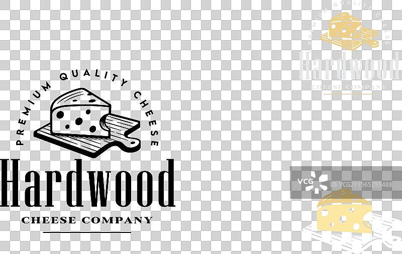 木质砧板上的奶酪切片标志图片素材