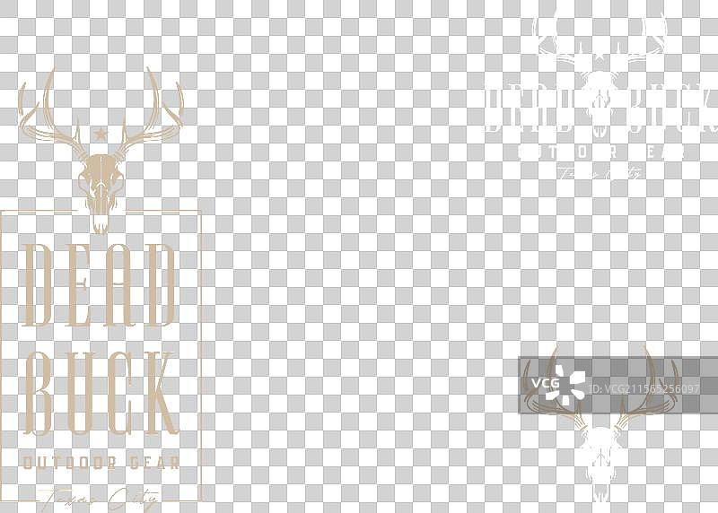 鹿雄鹿头骨角野生动物狩猎标志图片素材