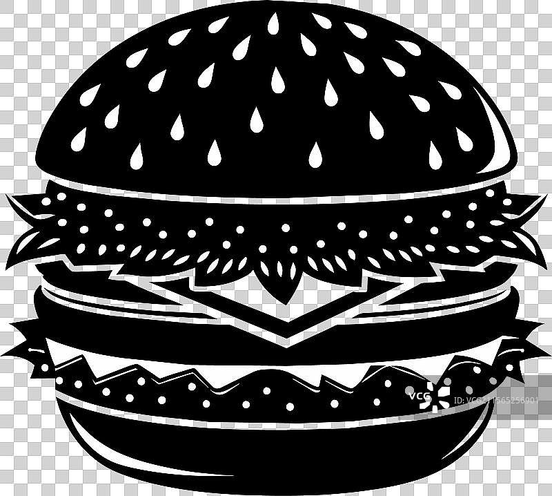 汉堡图案的T恤设计图片素材