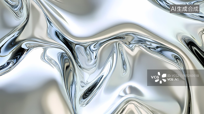 【AI数字艺术】优雅的白绸流动图片素材