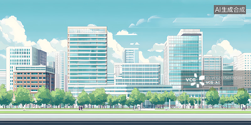 【AI数字艺术】现代都市风景图片素材