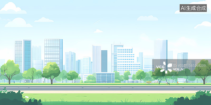 【AI数字艺术】现代都市风景图片素材