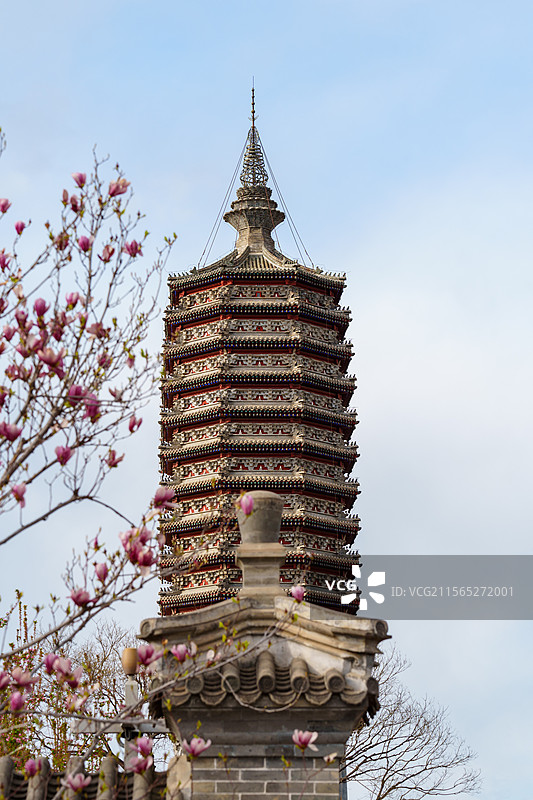 北京通州三教庙燃灯佛舍利塔图片素材
