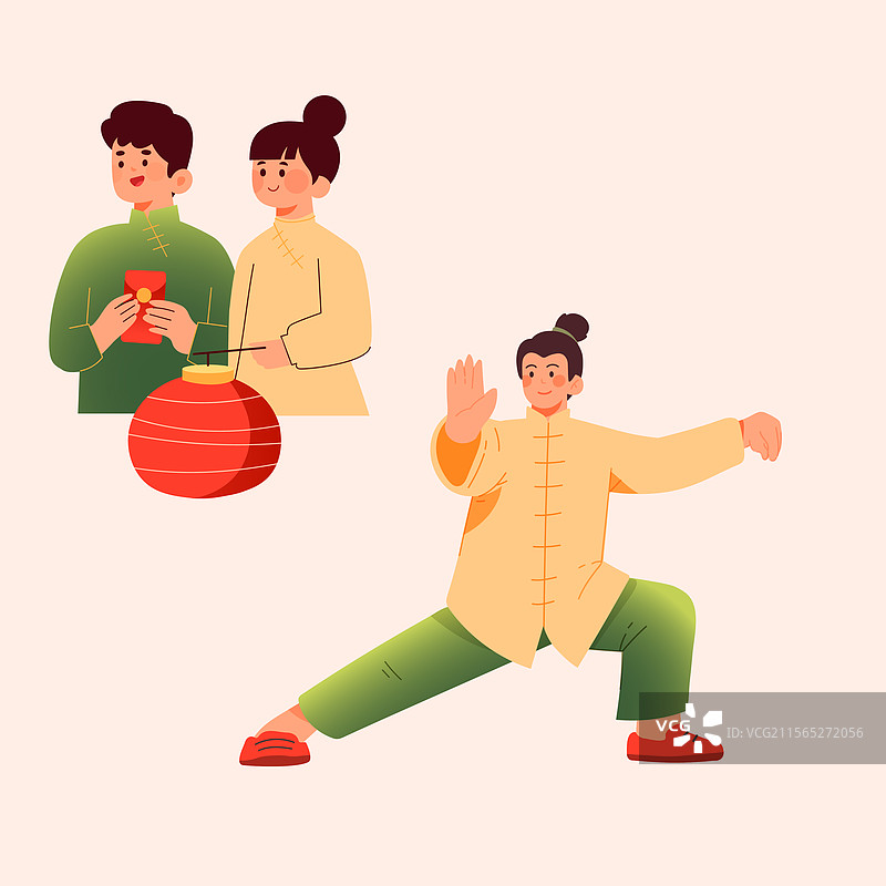 卡通夏季端午节粽子习俗美食餐饮饮食吃饭雄黄酒团圆古人功夫家人传统节日自然风景中国风国潮渐变矢量插画图片素材