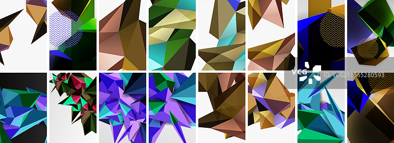 低多边形三角形海报几何图形图片素材