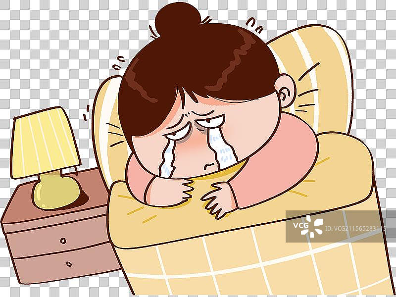 女孩 失眠烦恼 睡眠不足 睡眠障碍 黑眼圈 被子 夜晚睡眠图片素材