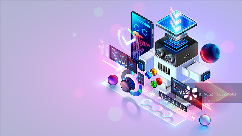 儿童STEM教育玩具机器人控制器图片素材