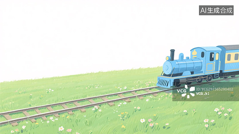 【AI数字艺术】2D卡通草原插画图片素材