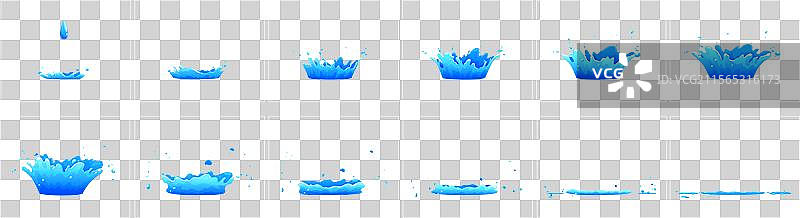 动态水花喷溅的Corona水花精灵表图片素材