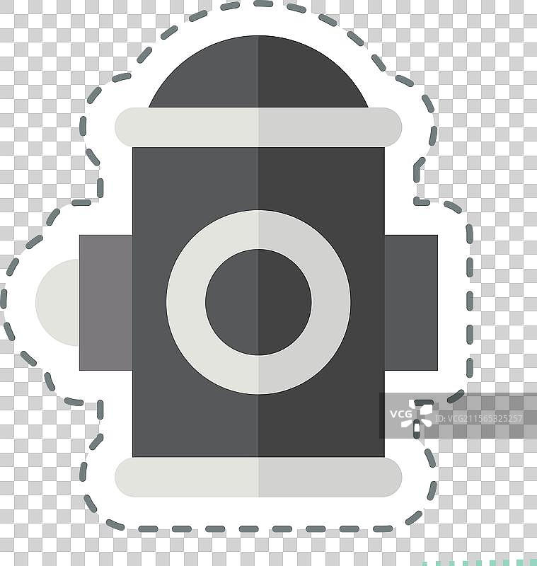 与城市相关的消防栓贴纸线条剪切图案图片素材