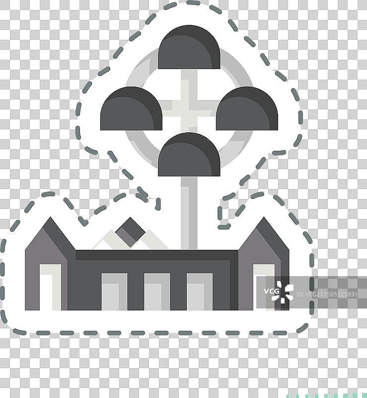 与城市相关的休闲公园贴纸线条图片素材