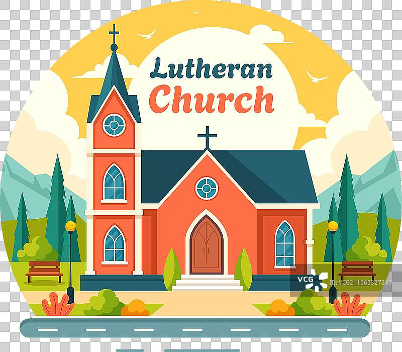 路德教堂，特色大教堂图片素材