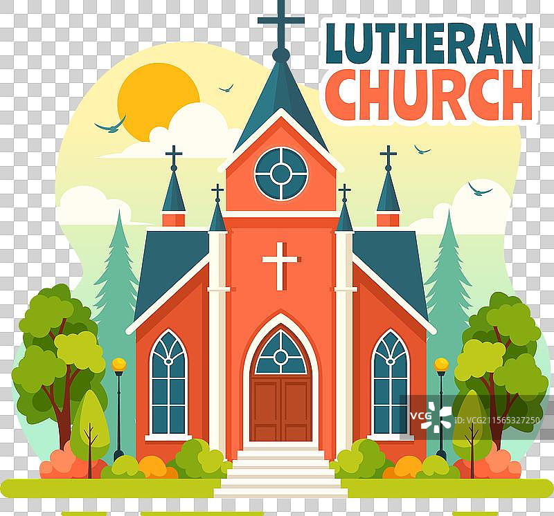 路德教堂，特色大教堂图片素材