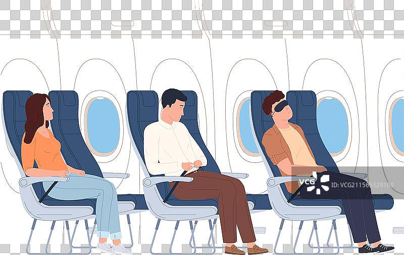 飞机客舱的室内设计图片素材
