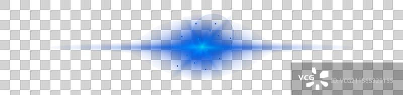 蓝色水平光效的镜头光晕图片素材