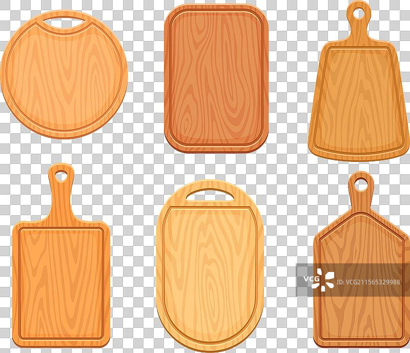 木制厨房砧板卡通套装图片素材