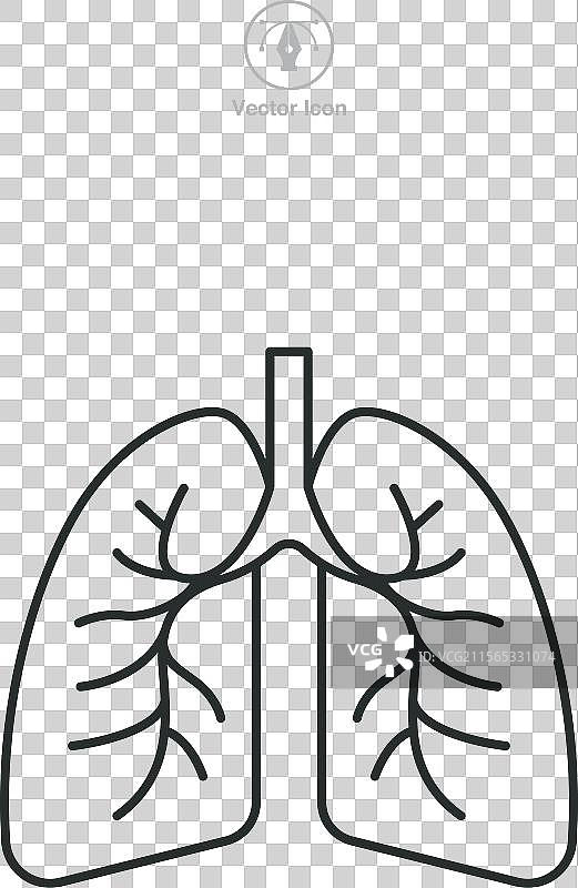 肺部图标 医疗或健康主题符号图片素材