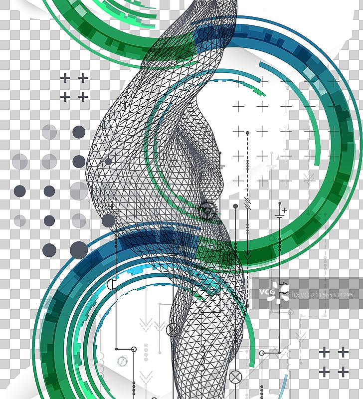 线框概念抽象科技未来主义图片素材