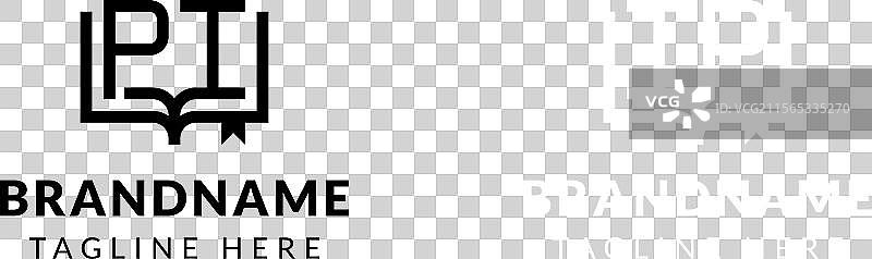 适合商业的字母IP和PI书籍标志图片素材