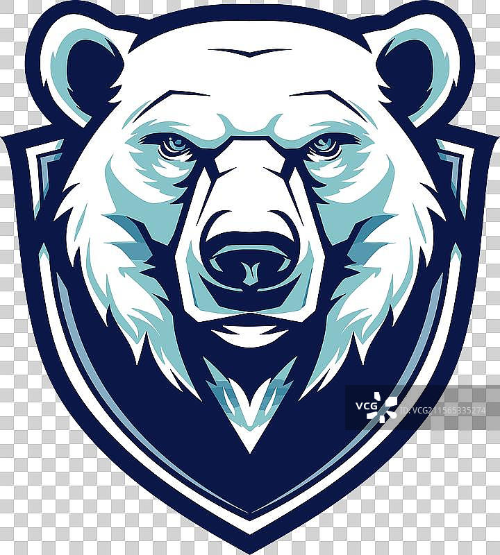 电子竞技标志北极熊图标贴纸标识图片素材