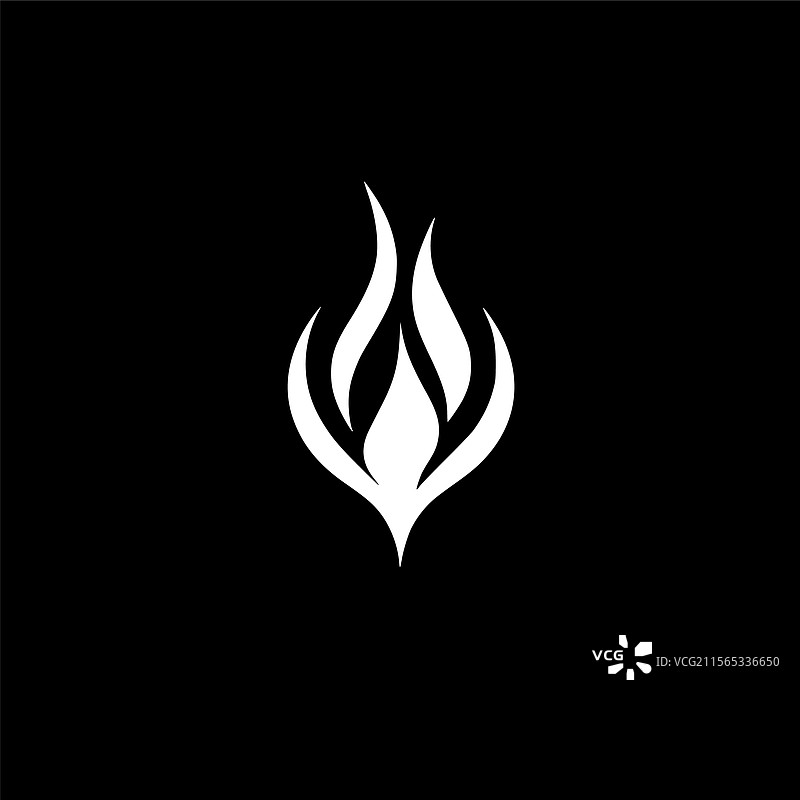 火 - 黑白色图片素材